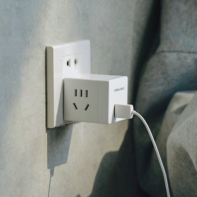 Малый беспроводный разъем с двумя отверстиями и двумя портами USB Интеллектуальный преобразователь Логотип клиента