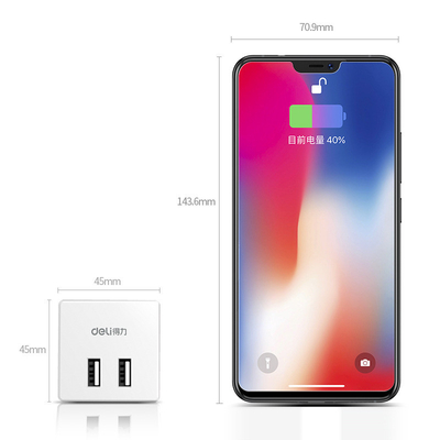 Малый беспроводный разъем с двумя отверстиями и двумя портами USB Интеллектуальный преобразователь Логотип клиента