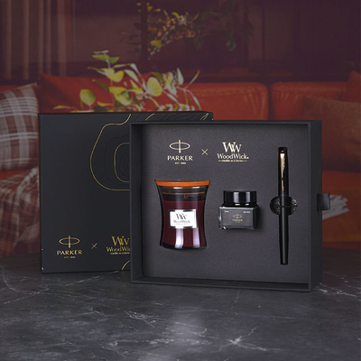 XL начальный уровень черная золотая чернила карандаш WoodWick Ароматерапия Черный подарочный набор на юбилей