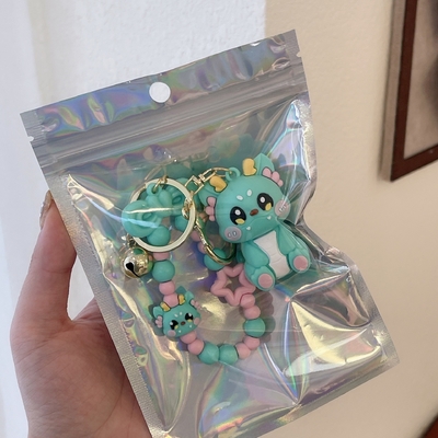 3.5cm*5cm PVC Dragon Keychain Милый маленький подарок для рюкзака
