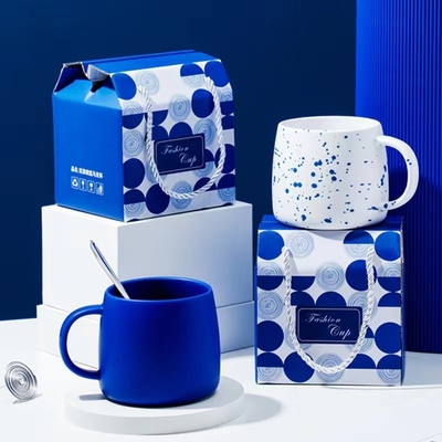Принимается логотип на заказ Geful Home Klein Blue Mug Color Boxrac для новогоднего праздника