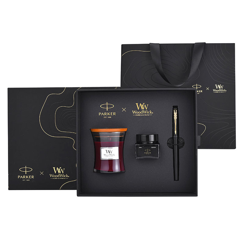 XL начальный уровень черная золотая чернила карандаш WoodWick Ароматерапия Черный подарочный набор на юбилей