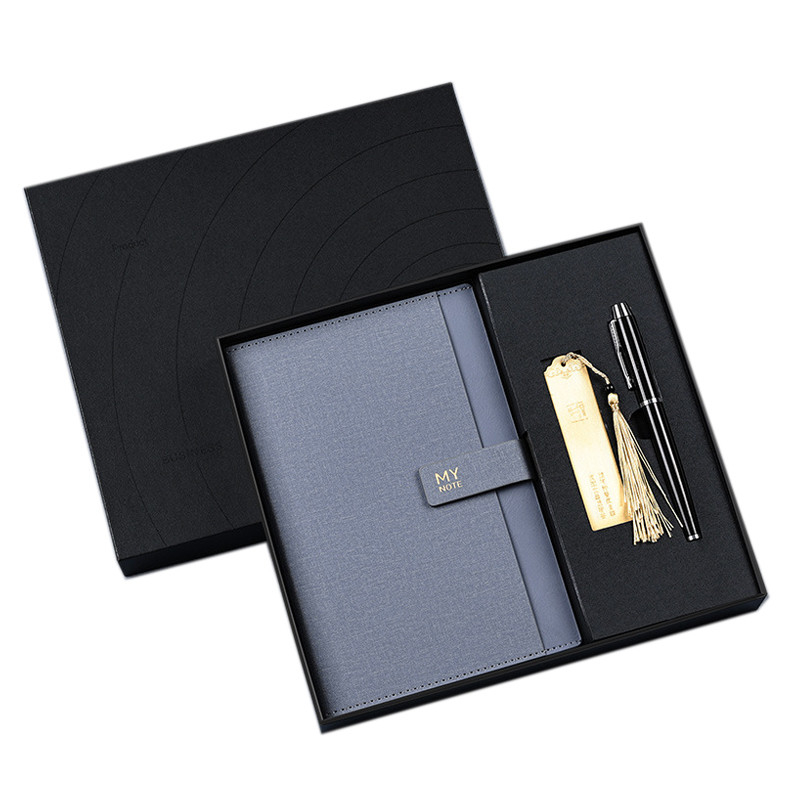 A5 Notebook Bookmark Signature Pen Set Custom Logo Бизнес подарочный ящик для спорта и игр